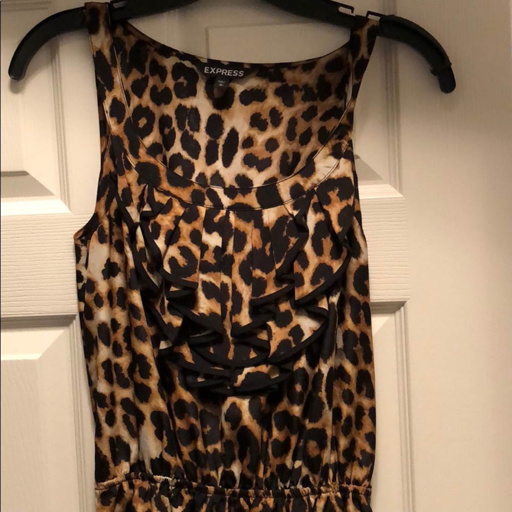 Express Leppard Dress w Ruffles